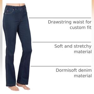 Women’s Pajama Jeans Women's High Waist Bootcut Soft Pull-On Drawstring Medium